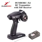 DUMBORC X4 4CH 2.4G RC Radio Control Transmitter X6F Receiver for RC Car Boat