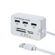 Multi-function Aluminum 3 Port USB 3.0 Hub 4 In 1 Memory Card Reader Adapter