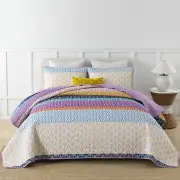 Quirky Quilted coverlet and pillowcovers set: Add Personality to Your Space - Queen size