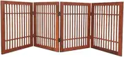 Pet Dog Gate Strong and Durable Freestanding Folding Acacia Hardwood Portable Wo