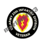 US Army 25th Infantry Division Tropic Lightning Golf Ball Marker Gift + HAT CLIP