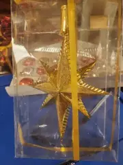Gold Plastic Star Christmas Tree Topper