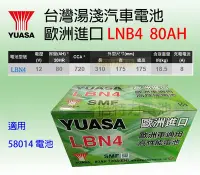 在飛比找Yahoo!奇摩拍賣優惠-湯淺 YUASA LBN4 (58014適用) 歐規 12V