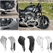 Motorcycle Aluminum Bellypan Lower Engine Spoiler Cowling Fairing Protection Compatible with T-riumph Trident 660 2021 2022 Belly Pan Chassis Shroud Body Frame Kit (Black)