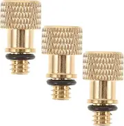 iplusmile 3pcs Bicycle Pump Stem Kit Schrader to Presta Rim Adapter Bicycle Valve Stem Adapter Presta Valve Air Chuck Adapter for Air Compressor Bike Tire Pump Adapter Golden Copper