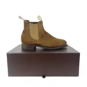 RM Williams Moriarty Boot Womens AU/US 7 D UK 4.5 EU 37 Khaki Sand Suede New