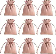 [Zodaqian] 30 Pcsjewellery Pouches, Velvet Jewellery Pouch, Drawstring Gift Bag, For Jewelry Small Gift Wedding Gift Bag (2.8X3.5 Inch Pink)