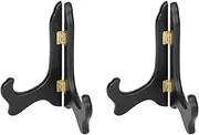 Anti-Slip Plate Holder Display Wooden Stand, Picture Frame Stand Holder for Book, Decorative Plate