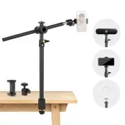 Overhead Camera Mount Desk Stand, Camera Arm Desk Mount Clamp Stand with 360°...