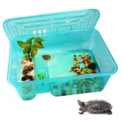 Turtle Tank Aquarium, Turtle Habitat Reptile Plastic Terrarium Safe Durable, ...