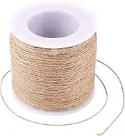 100m/328ft Hemp Cord Hemp Rope String Twine Beading Material 1 Ply for Jewelry Making DIY Craftings Wall Hanging Art Project Home Party Decoration - 1mm