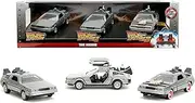 Jada Toys Back to The Future Delorean 1:32 Scale Diecast Vehicles 3 Pack