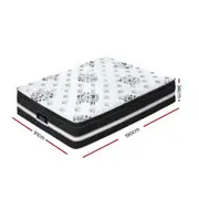 34cm Giselle Double Size Mattress Bed COOL GEL Memory Foam Euro Top Pocket Spring Single