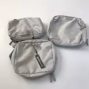 Lot Of 3 Nordace Sienna Wash Pouch Travel Toiletry Grey Bag Minimalist New
