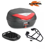 Kappa Black Top Case 46L K466N + Plate Suzuki Gladius 650 2013 2014 2015 16