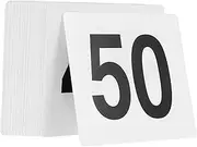MOBUTOFU 50Pcs Table Number Cards Wedding Seating Signs for Restaurants High Visibility Table Numbers with Background for Events and Receptions