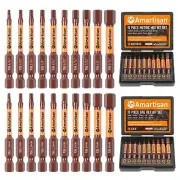 Amartisan 20-Piece Hex Head Allen Wrench Drill Bit Set, Metric and SAE S2 Steel