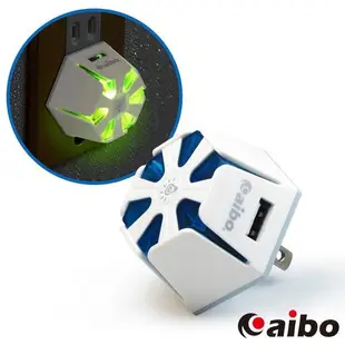 aibo AC202 二合一功能 雙USB充電器+LED觸控小夜燈