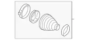 Genuine Front Wheel Half-Shaft Tri-Pot Boot Kit with Clamps and Rings 95132292