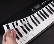 Piano Keys Stickers Overlay for Beginners 61/88 Full-Size Keys Piano Keyboard Notes Markers Chart with Case (61 Keys)