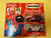 MATCHBOX KELLOGGS FROOT LOOPS 2PK FORD FOCUS / RED VW CONCEPT 2001 Mattel New
