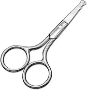 AsonTao Small Scissors With Round Tip Design - Professional Grooming for Hair, Eyelashes, Nose, Eyebrow Trimming, Mustache - Will Not Hurt the Nasal Cavity