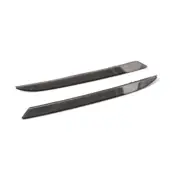 Car Smoke Tinted Lens Rear Bumper Diffuser Reflector For 2018-2022 Ford Mustang