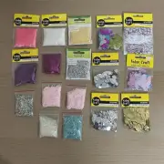 Craft Glitter Sequin Bundle Star Butterfly Making DIY Bulk Lot Heart Gold Silver