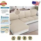 Elegant Stretch Sofa Slipcovers for L-Shaped Couch - Easy Care & Custom Fit