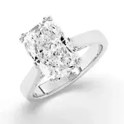 Radiant Solitaire Labgrown Diamond Engagement Ring Platinum 5.45 Ct