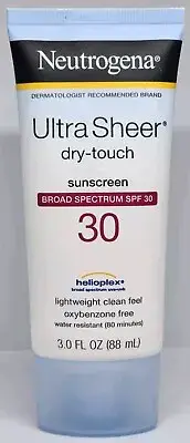 Neutrogena Ultra Sheer Dry-Touch Water Resistant Sunscreen SPF 30 Lotion 11/2024