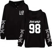 [Yumenam] Unisex Juice Wrld Hooded Sweatshirt Zipper Hoodie Hooded Pullover Hip Hop Tops Streetwear for Men Women Teen, Black C, XL