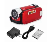 Full HD Rotation 16X High Definition Digital Camcorder Video DV Camera ( Red)