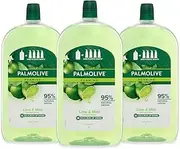 Palmolive Foaming Antibacterial Liquid Hand Wash Soap 3L (3 x 1L packs), Lime and Mint Refill and Save, No Parabens Phthalates and Alcohol, Recyclable Bottle
