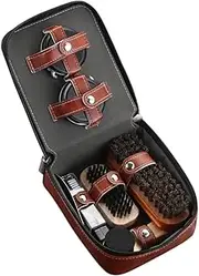 LIFKOME 9pcs Portable Shoe Polish Tool Set Lightweight Cleaning Brushes Cream for Shoe Care Durable Bristle Brushes for Men Women for Boots Sneakers