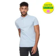 Crosshatch Sullivan Smart Casual Comfortable Breathable Polo Shirt Mens Blue