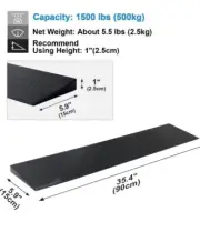 Nuvium Threshold Ramp Door Ramp 1" Rise Rubber Curb Ramp