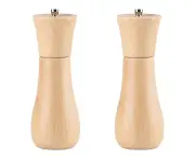 Salt Grinder White Wooden Pepper Grinder Sea Salt And Pepper Grinders of Oilcan Shaped - 7 inch bowling beech