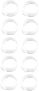 GOOHOCHY 5 Pair Magnetic Foot Ring Slimming Toe Ring Silicone Toe Ring Toe Ring for Magnetic Toe Ring White