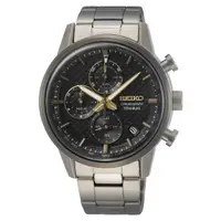 在飛比找momo購物網優惠-【SEIKO 精工】CS鈦金屬三眼計時腕錶41.6㎜(SSB