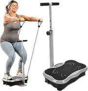 Lifepro Vibration Plate Exercise Machine with Waist-Level Handlebar & Magnetic Acupoints - Powerful Arm Fitness & Recovery Vibration Platform & Whole Body Vibration Machine for Beginners