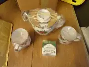 Royal Albert Old Country Roses 1998 Gold Trim China Afternoon Tea Pot Set~Signed