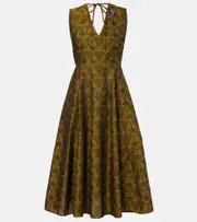 ['S Max Mara] 'S Max Mara Lauren midi dress UK 16 gold