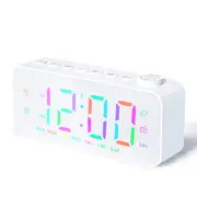Digital Alarm Clock for bedrooms Loud Bedside Digital Clock with LED Lights Dual Alarm FM Radio Weekday/Weekend Mode