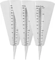Abaodam 3Pcs Transparent Design Rain Gauge Outdoor Measuring Cups for Daily Rainfall Measurement Durable Garden Supplies for Accurate Rainfall Tracking