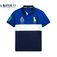 在飛比找蝦皮商城精選優惠-【新店促銷】男生 Polo 刺繡 大馬 藍色撞色 POLO衫