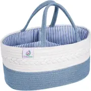 Baby Diaper Caddy Organizer Basket with Dividers, Car Basket Organizer Cart for