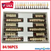 A1/A2/A3 Dental Acrylic Resin Denture False Teeth Upper Lower Full Set Shade DIY