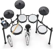 Alesis Nitro Max Kit Electric Drum Kit with Quiet Mesh Pads, 10" Dual Zone Snare, Bluetooth, 440+ Authentic Sounds, Drumeo, USB MIDI, Kick Pedal