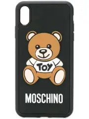 SS21 Moschino Couture Jeremy Scott Black iPhone XS Max Case with Teddy Bear Toy